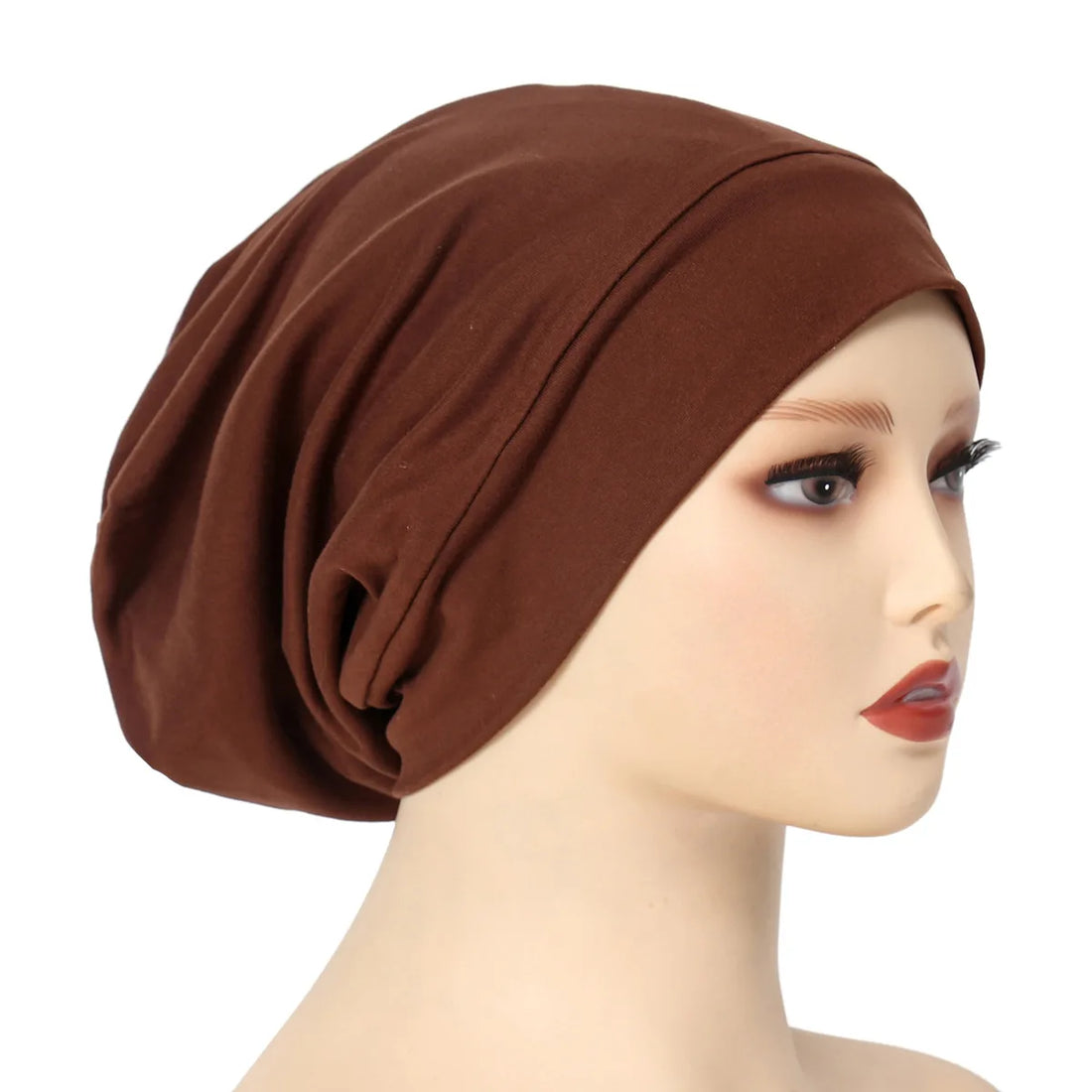 Indian Women Turban Satin Sleeping Cap Inner Hijab Hat Beanie Bonnet Muslim Bandana Hair Loss Headscarf Head Wrap Turbante Mujer