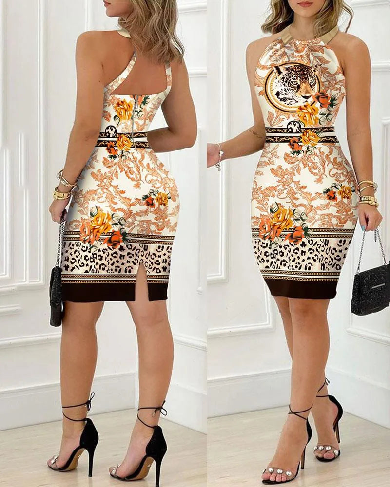 New Sexy Women Black Rhinestone Decor Sleeveless Party Dress Elegant Halter Bodycon Mini Skinny Dresses