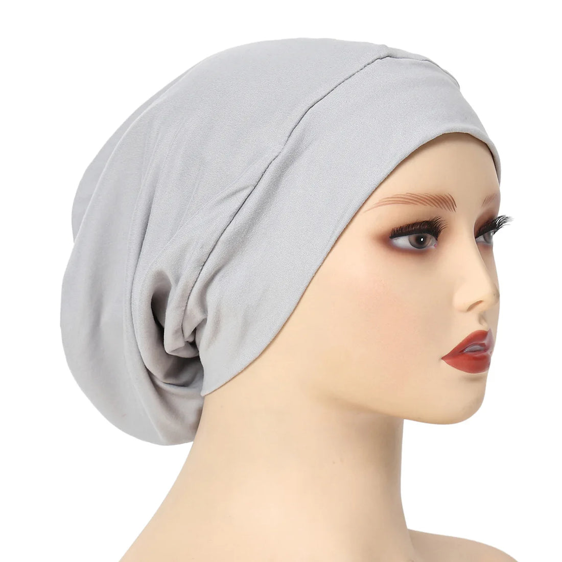 Indian Women Turban Satin Sleeping Cap Inner Hijab Hat Beanie Bonnet Muslim Bandana Hair Loss Headscarf Head Wrap Turbante Mujer