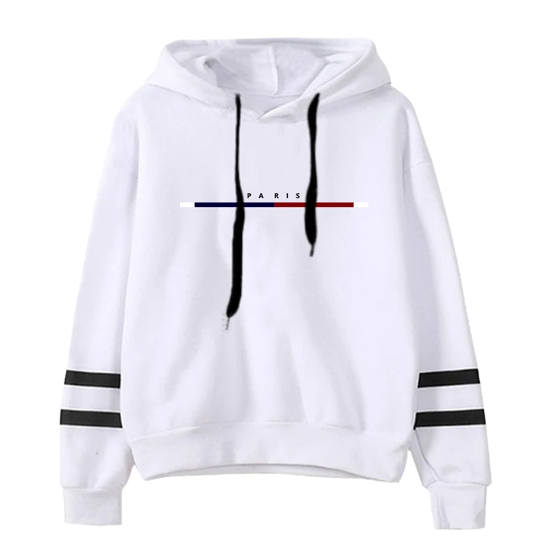 Quality Daily Simplicity Casual Women's Sweatshirts Pullovers Hoodies Versatile Woman Clothing Stripe Style Fashion Sports Print