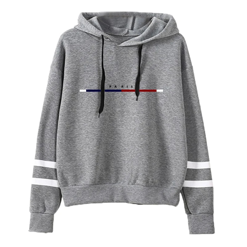 Quality Daily Simplicity Casual Women's Sweatshirts Pullovers Hoodies Versatile Woman Clothing Stripe Style Fashion Sports Print