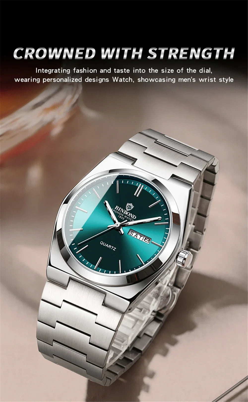 New Casual Business Fashion Quartz Wristwatches Movement Silver Clock Men Luxury Watch Automatic Watches Mens Gifts Reloj Hombre