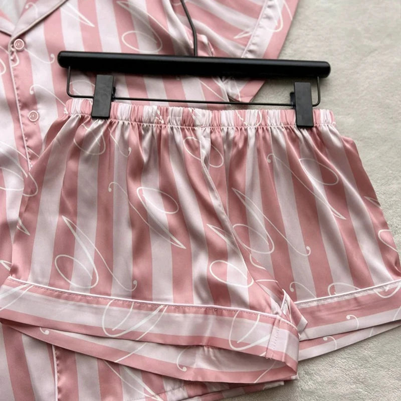 Ins Style Elegant Colorful Butterflies Women's Pajamas Trendy Fashion Design Summer Short Housewear 2024 New Y2k Ladies Homewear