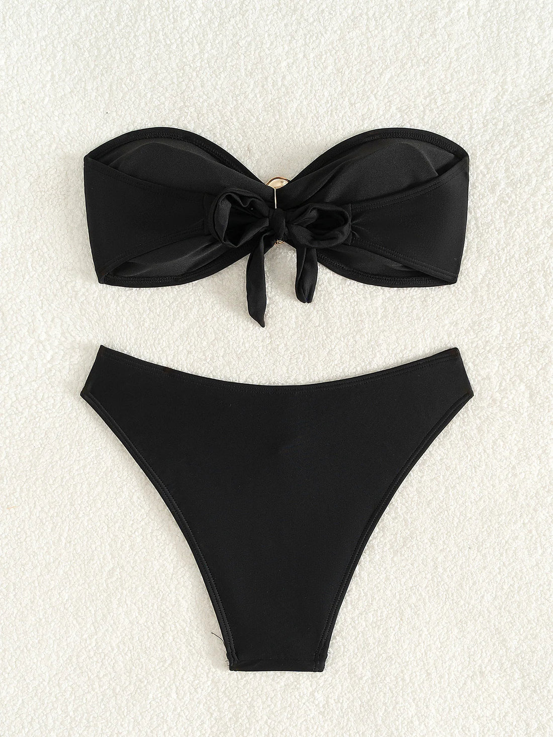 Sexy Cut-Out Bikini Set - Trendy Swimwear for Beach Goddesses Stunning Strapless Bikini Top Two-Piece Swimwear for Women