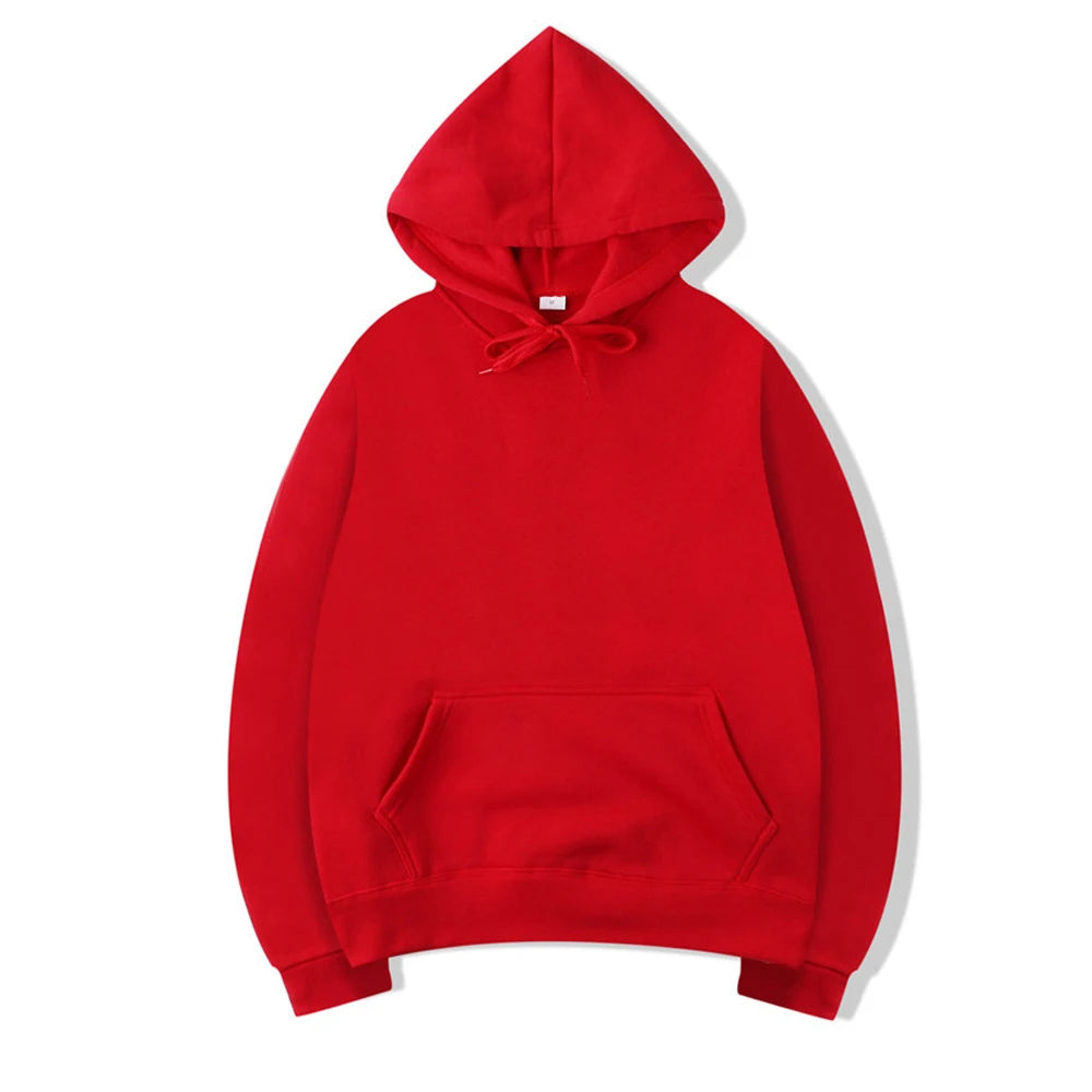 Men's/Women's Hoodies Spring Autumn Casual Fashion Hoodies Sweatshirts Solid Color Pocket Pullovers Hoodie Tops