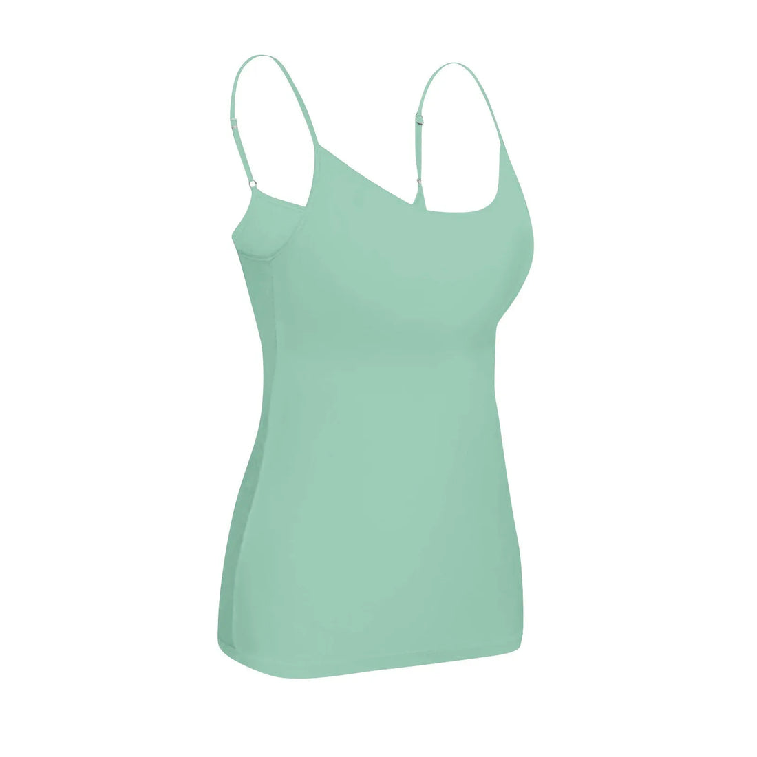 New Padded Bra Tank Top Women Modal Spaghetti Solid Cami Top Vest Female Adjustable Camisole With Built In Bra Fitness Clothing