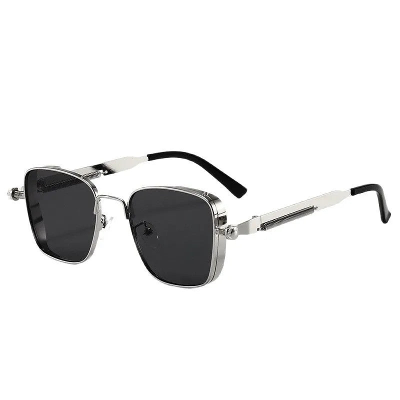 2025 High Quality Metal Punk Fashion Trendy Sunglasses for Men Outdoor Sunglasses Men Driving Anti UV lunettes de soleil homme