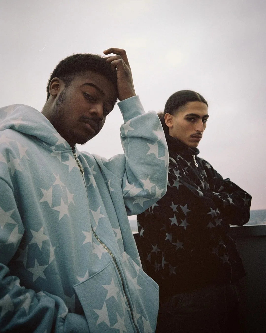 y2k Sweatshirt Men Star Print Long Sleeve Hooded Tops 2000s Aesthetic Clothes Zip Up Streetwear Fairycore Grunge Jacket Fall