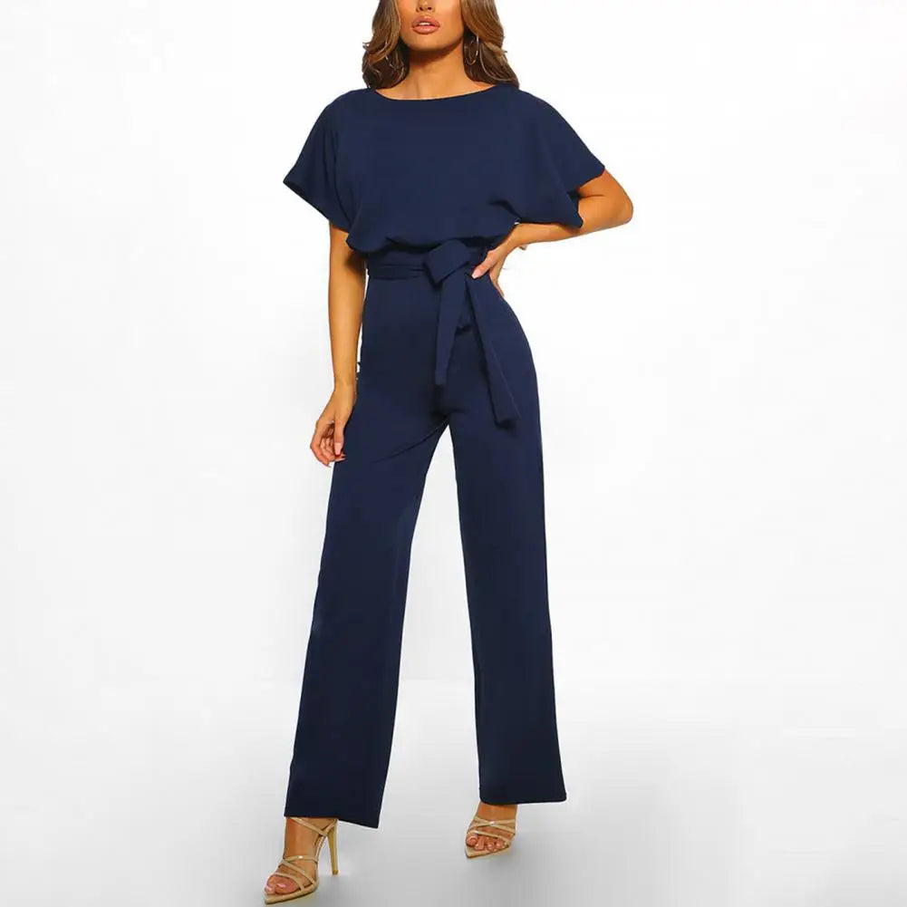 Business Ladies Jumpsuit  Tight Waist Elegant Women Romper  Ladies Tight Waist Slim Jumpsuit