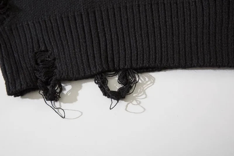 Dark Style Knitwear Sweater Men's Winter Clothes Pullover Jumper 2024 Y2k New Couple Sweaters  Gothic Vintage Streetwear Knit