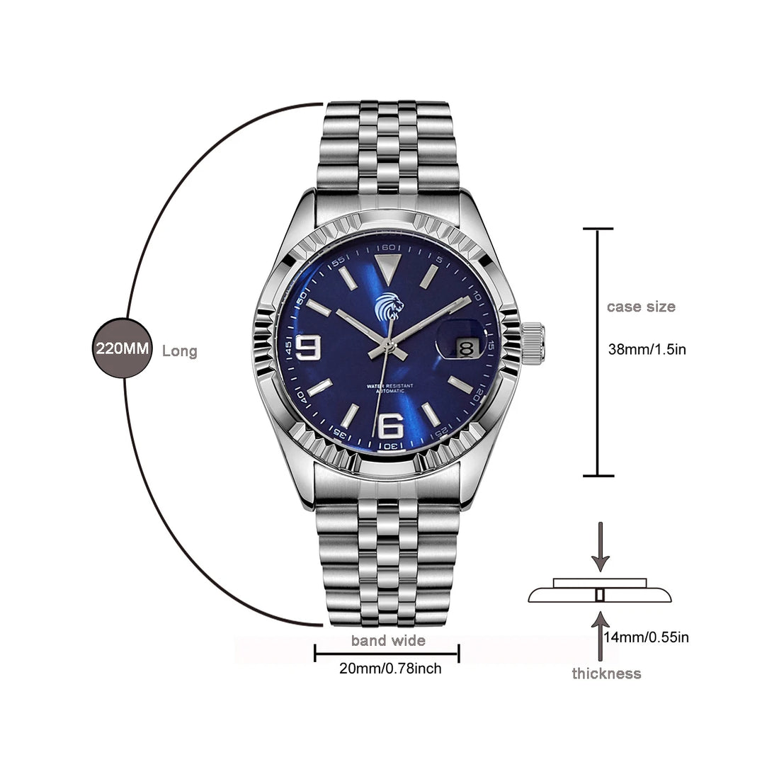 Mechanical Women Watch Steel Bracelet Female Automatic Wristwatch Waterproof Lady Clock