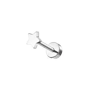Bobisty 1pc 16G Cartilage Stud Earrings for Women Stainless Steel Small Opal Earring Studs Lip Bar Nose Ear Piercing Jewellery