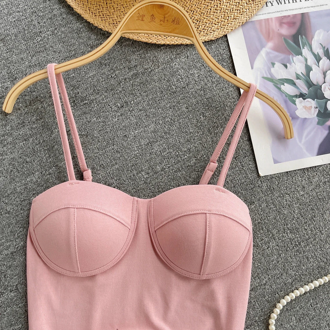 New Summer Hotsweet Strap Mini Tops Slim Fit Backless Basics Outerwear Fashion Hot Girl New IN Korean Style Streetwear Crop Tank