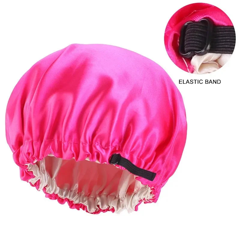 Baby Kids Satin Wide Band Sleeping Hat Night Cap Hair Care Beanie Turban Bonnet Children Girls Head wrap Scarf Bandana Headwear