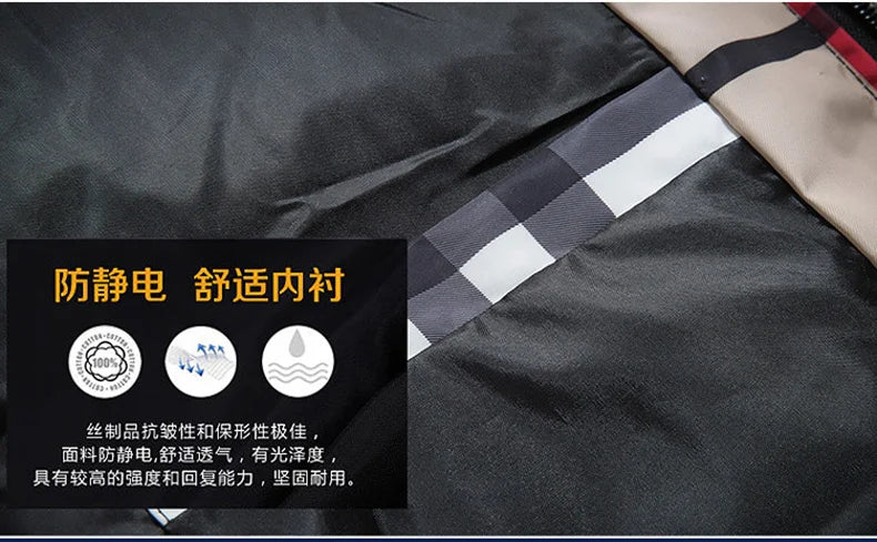 Jacket men's spring and fall new Korean Slim hooded versatile spring classic plaid blouse coat