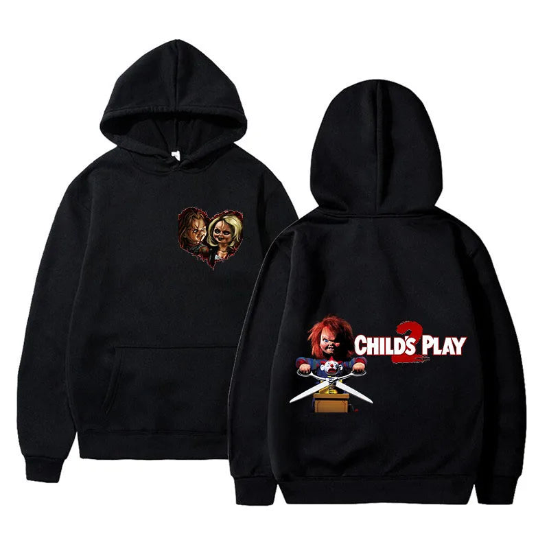 Horror Movie  Play Chucky Hoodies Harajuku Hip Hop Streetwear Men Women Autumn Winter Hooded Sweatshirt Pullover Tops