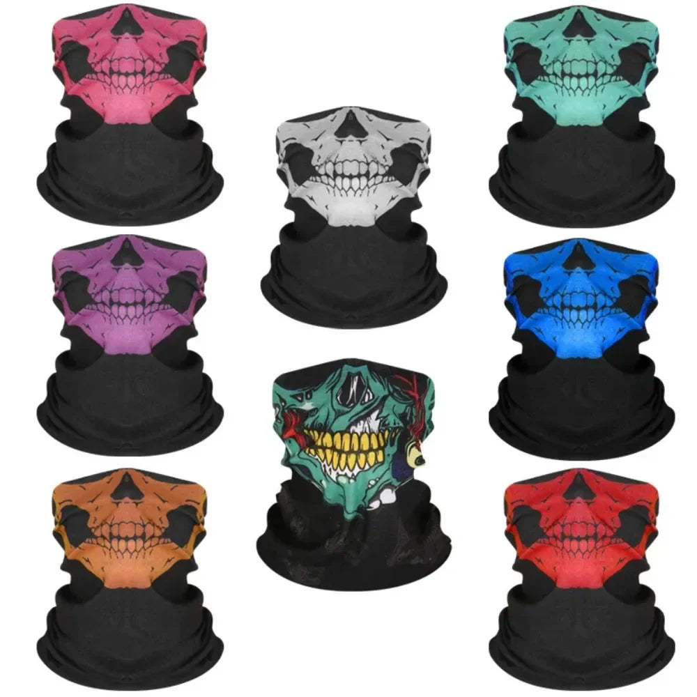 Bicycle Helmet Hood Bandana Breathable Windproof Skull Men Balaclava Ski Mask Cycling Caps Snowboard Face Cover Camping Scarf