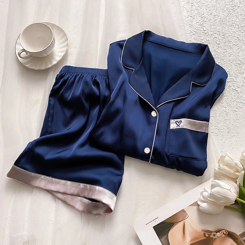 Ins Style Elegant Colorful Butterflies Women's Pajamas Trendy Fashion Design Summer Short Housewear 2024 New Y2k Ladies Homewear