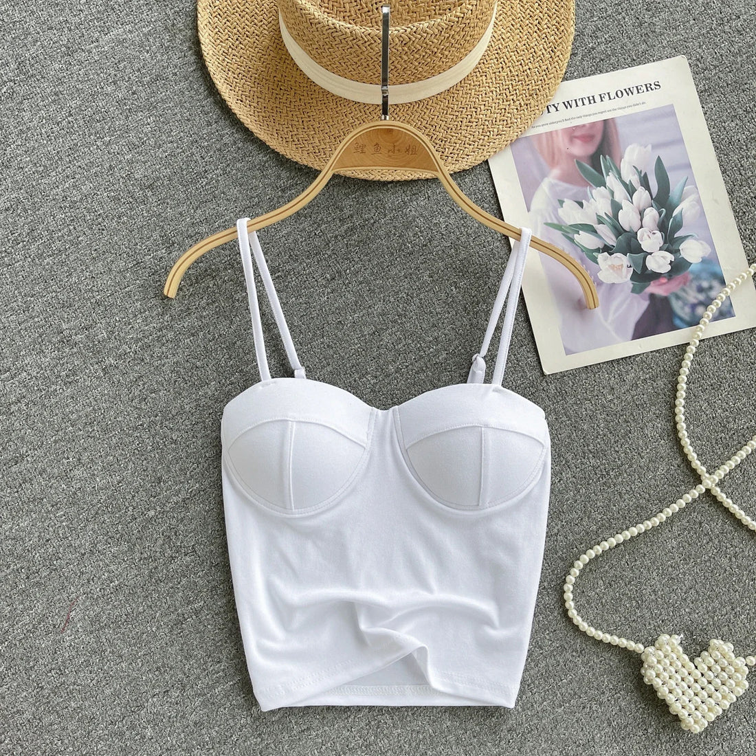 New Summer Hotsweet Strap Mini Tops Slim Fit Backless Basics Outerwear Fashion Hot Girl New IN Korean Style Streetwear Crop Tank
