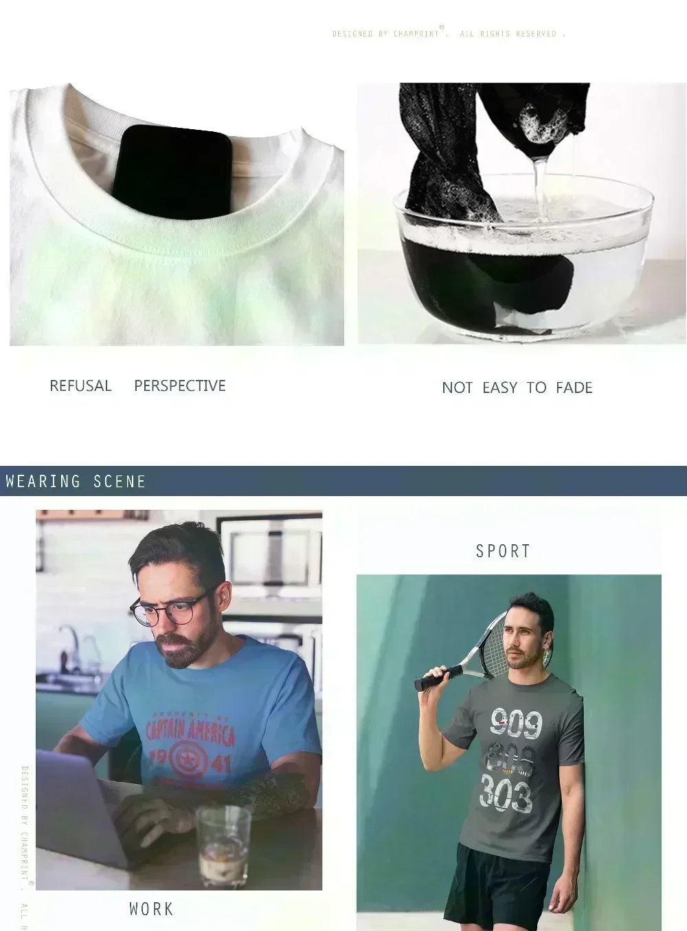 BBK Men's Y2K-Inspired 100% Cotton T-Shirt - Soft Comfortable Black with Abstract White Figures Design Casual Short Sleeve