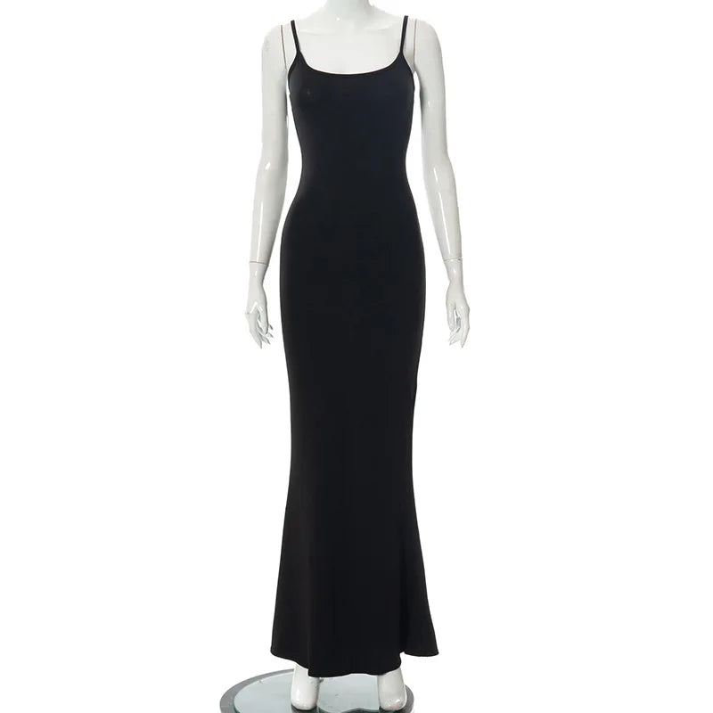 Y2k Women Sexy Tight Long Skirt New Tight Long Skirt Casual Skirt Sleeveless Backless Sexy Hot Girl Suspender Hip Fishtail Skirt