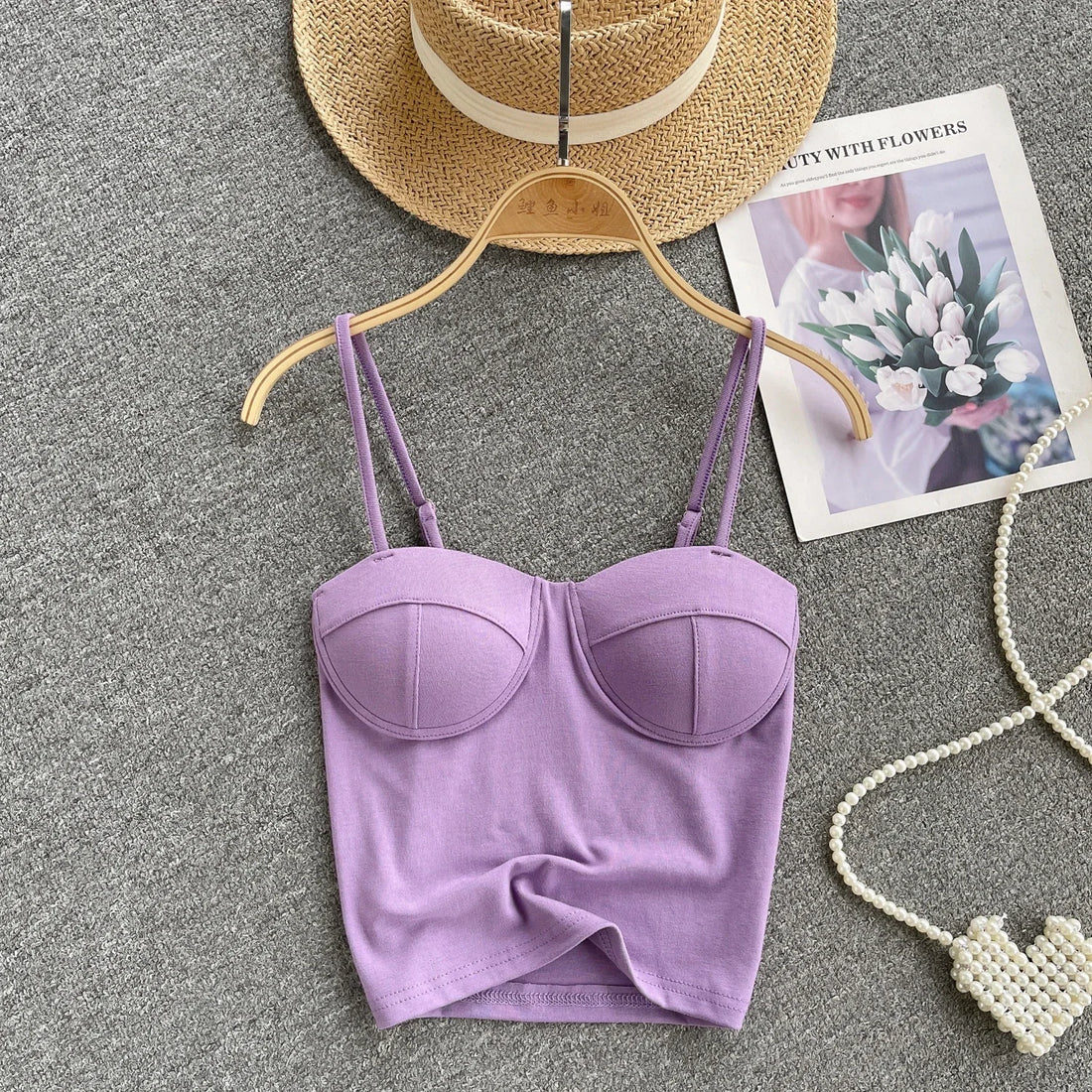 New Summer Hotsweet Strap Mini Tops Slim Fit Backless Basics Outerwear Fashion Hot Girl New IN Korean Style Streetwear Crop Tank