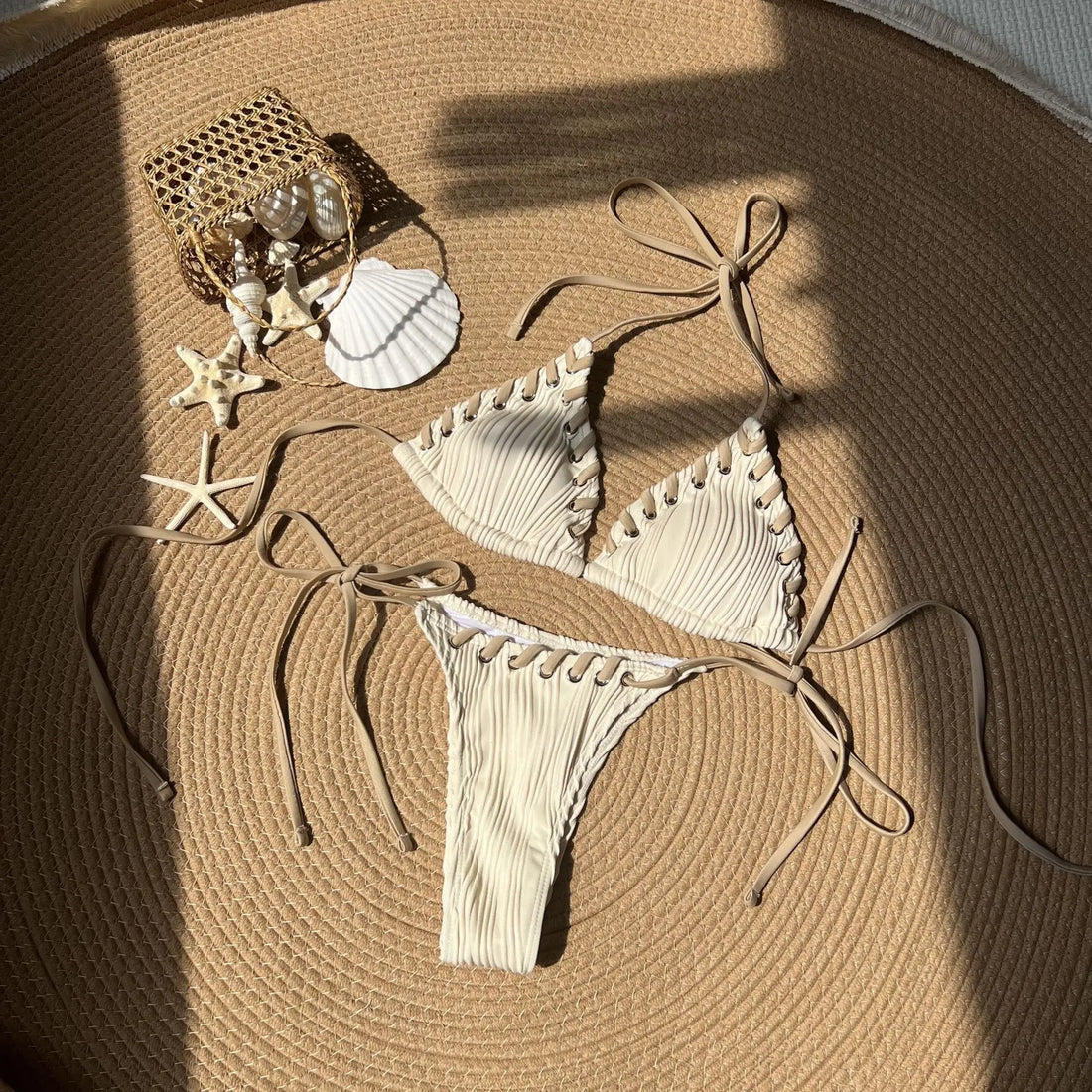 Vacation Low Waist Two Piece Sexy Bikini Set Leopard Print Swimsuit Split Swimwear