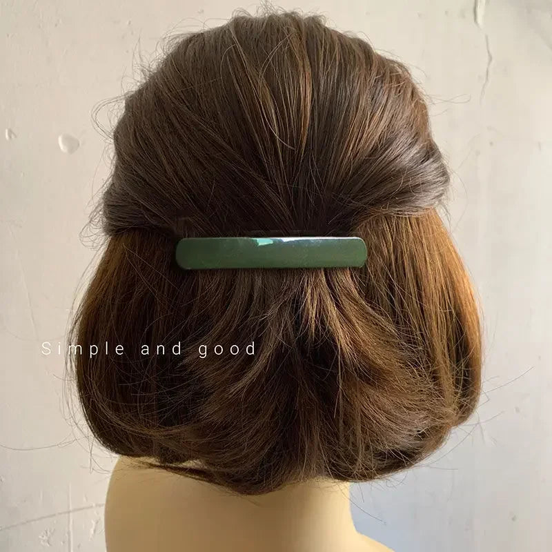 Korean  Morandi Color Spring Hair Clip Women Girls Simple Hairpin Fashion Colorful Matte Barrette Hair Styling Accessories