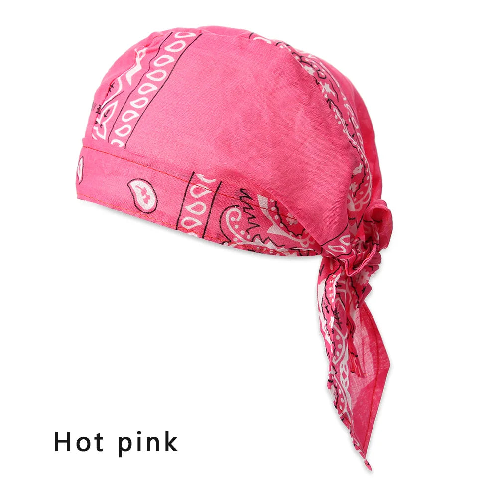 Men Women Quick Dry Headscarf Cotton Pirate Hat Outdoor Sport Cycling Bandana Sweat Absorbant Cancer Chemo Cap Muslim Turban