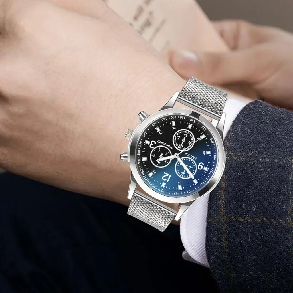 2025 Luxury QuartzWatch for Men Stainless Steel Dial Casual Quartz Wristwatches Men Bracele Watch Relogio Masculino Часы Мужские