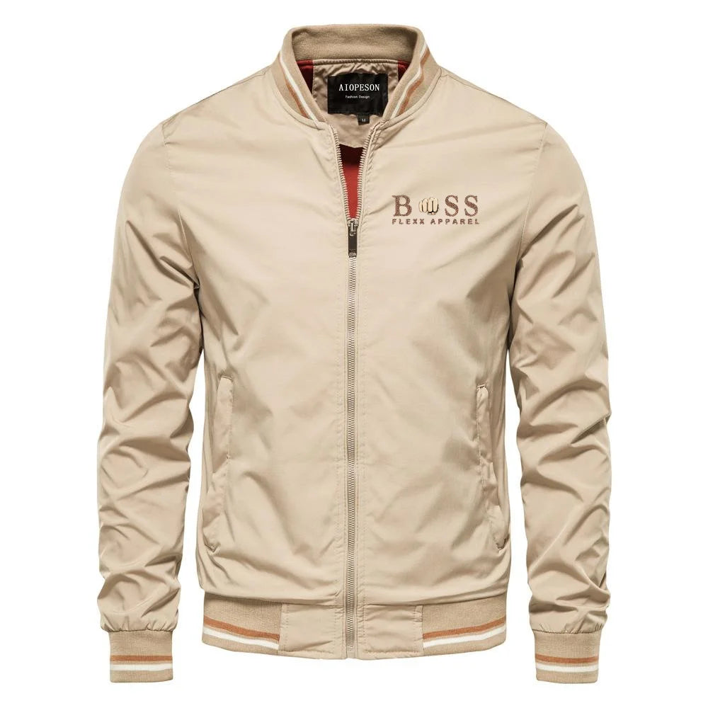 Spring and Autumn new men's luxury brand trench coat, sporty men's fashionable printed motorcycle casual high-quality jacket
