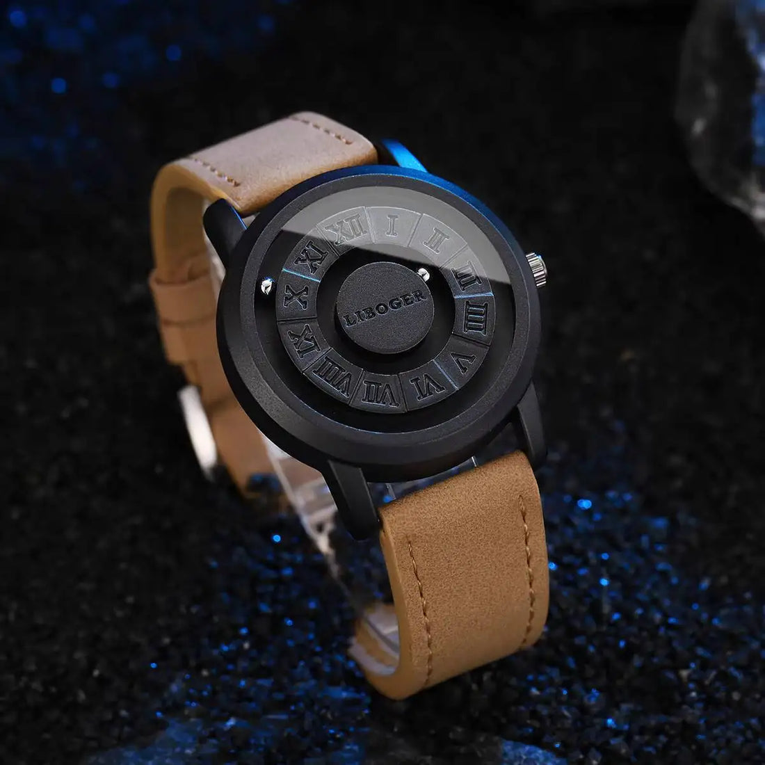 Fashion Roma Dial Men Quartz Watch Casual Leather Strap Sports Wristwatches For Mens Clock Reloj Hombre（Without Box）