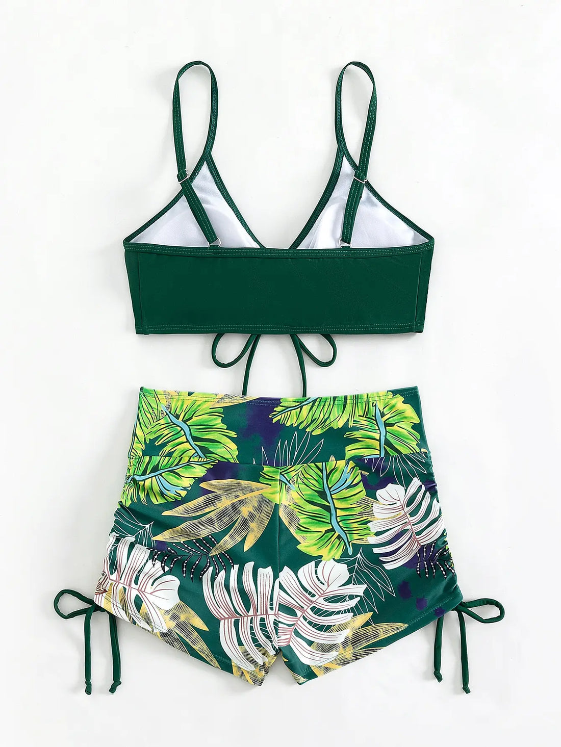 Drawstring Front Shorts Bikinis 2025 High Waist Swimsuit Women Swimwear Female Bathers Bathing Swimming Swim Suit Beachwear