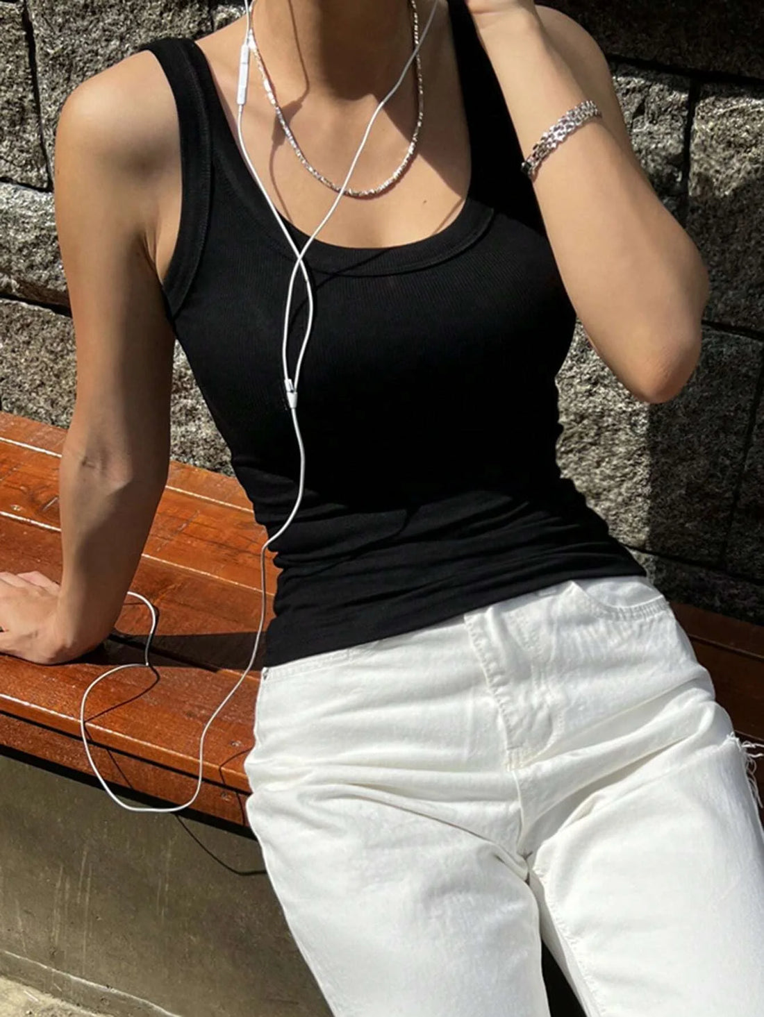 Camisole Tank Soft Cotton Top Women Summer Outfits Tight And Sexy Tank Top Knitted Bottom Shirt And Sleeveless Top For Outerwear