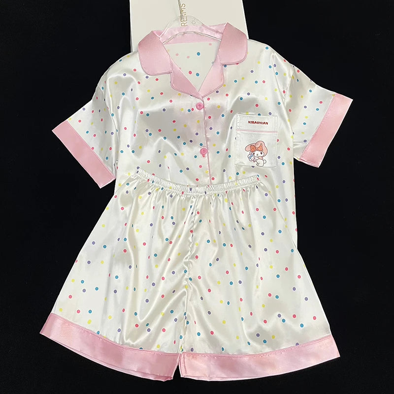 Ins Style Elegant Colorful Butterflies Women's Pajamas Trendy Fashion Design Summer Short Housewear 2024 New Y2k Ladies Homewear