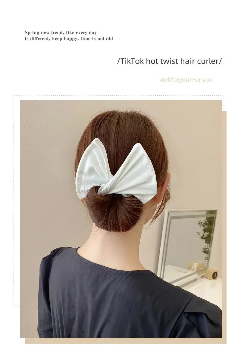 Women's Bow-shaped Hairpin Device Sweet and Lovely Hairpin Fast Hair Bun Hair Styling Tools Braid Hair Accessories
