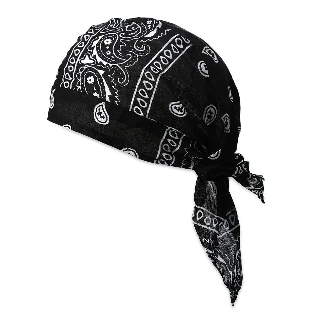Men Women Quick Dry Headscarf Cotton Pirate Hat Outdoor Sport Cycling Bandana Sweat Absorbant Cancer Chemo Cap Muslim Turban