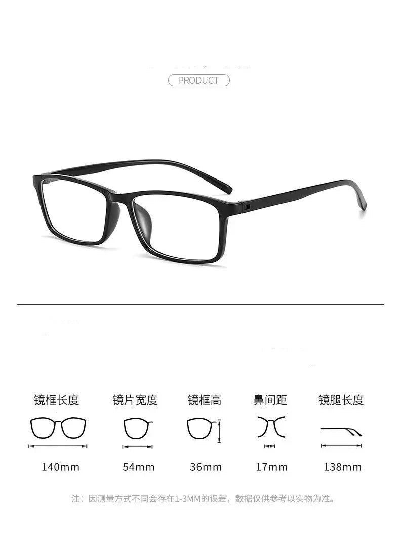 Ultralight Eyewear TR90 Reading Glasses For Men And Women Anti blue Light High Quality Square Presbyopia Glasses For Phone