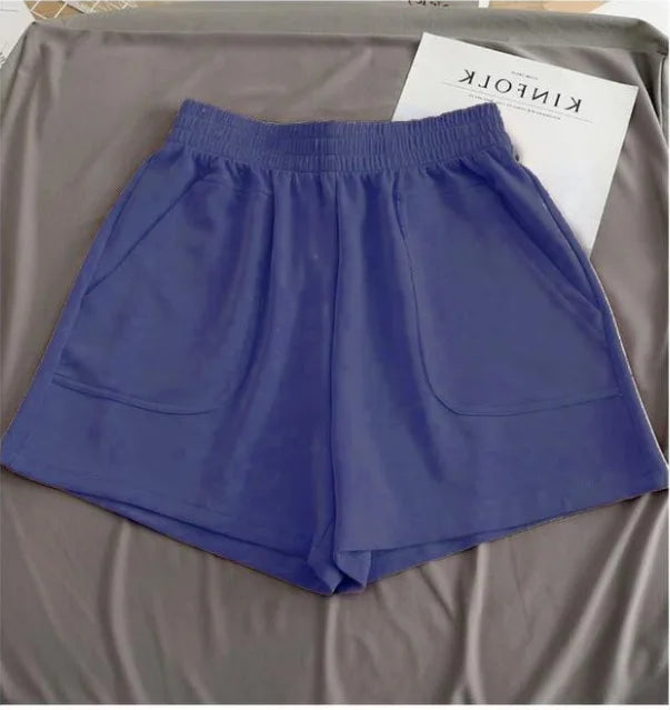 Women Simple Soft Shorts Large Size Casual Shorts Yoga Beach Pants Female Sports Shorts Wide Leg Bottoms Hot Streetwear