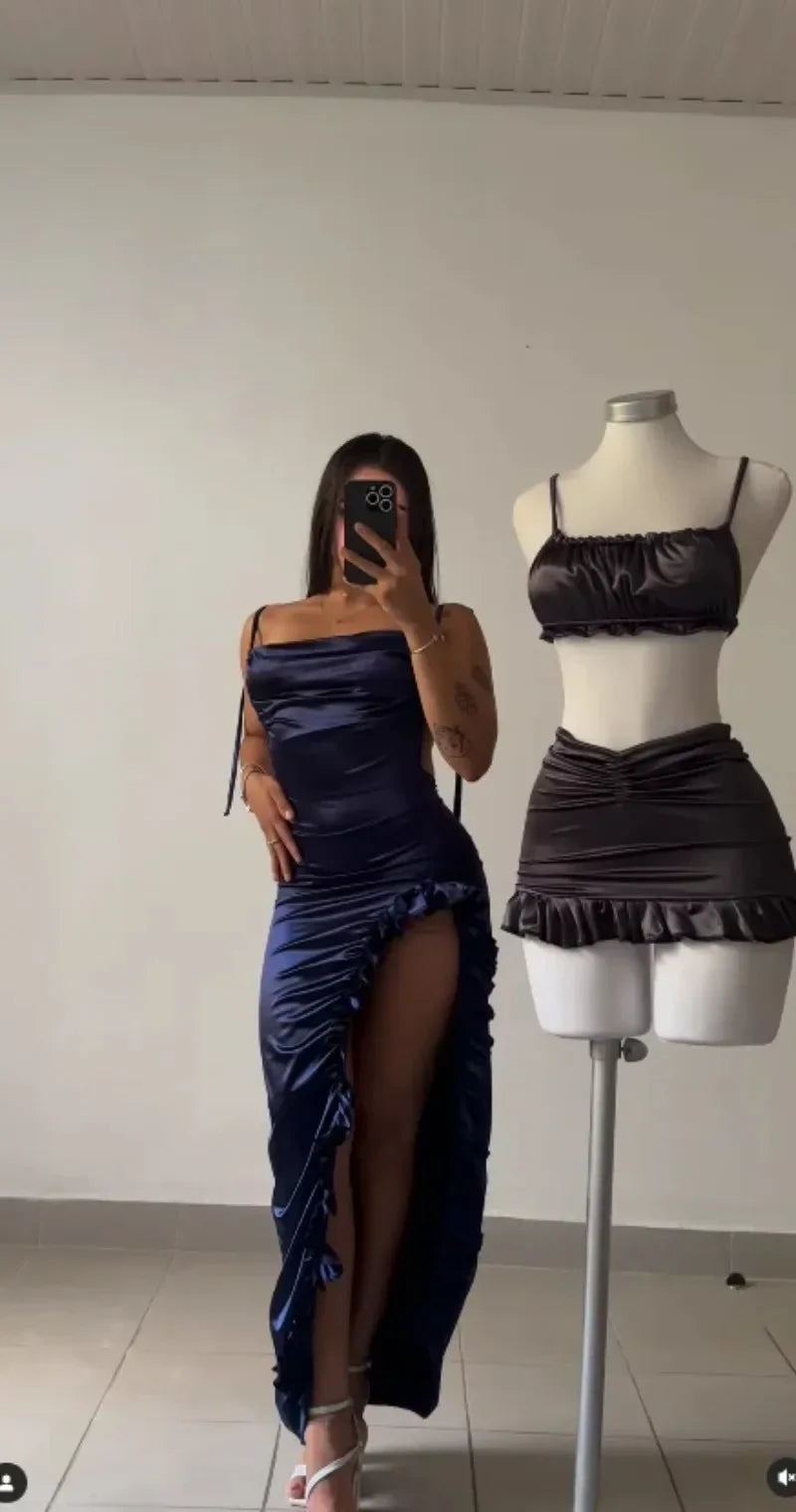 Europe and The United States Explosive New Cross-border Dress Summer Senior Sense Y2K Sexy Halter Spice Women Dress