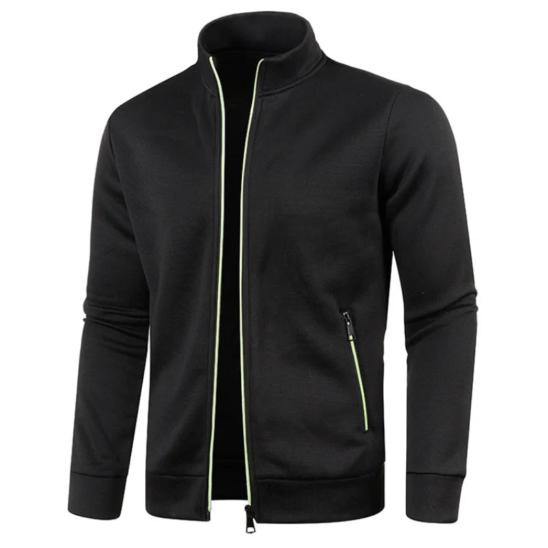 Spring Men's Turn-down Collar Sweatshirt Zipper Stand Collar Pullovers Man Sweatshirts Man Zippers Sweater Coats