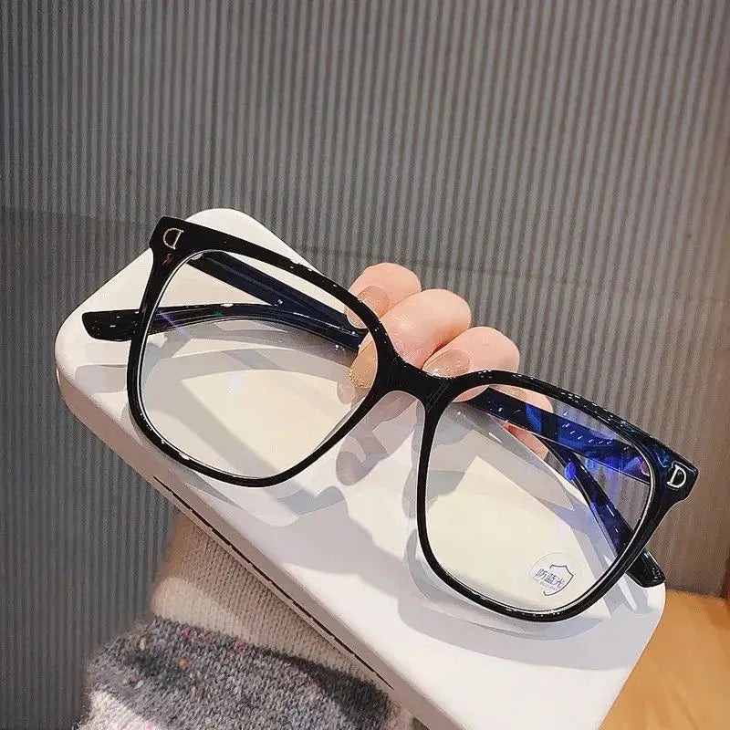 New Large Frame Myopia Glasses Anti-Blue Light Eyewear Women Eye Protective Computer Goggles Diopters -1.0 -1.5 -2.0 To -6.0