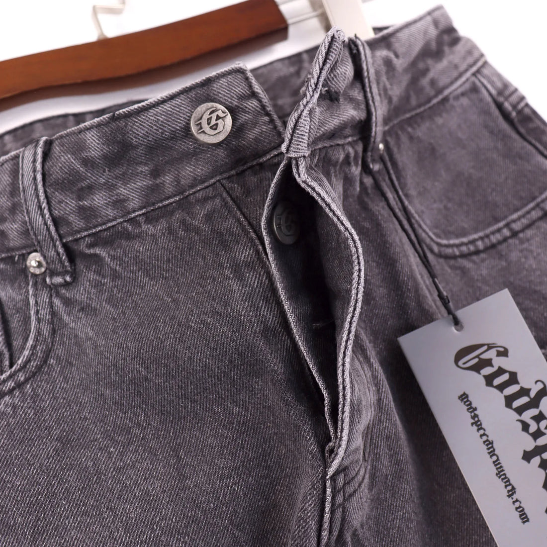 2025 new Godspeed denim pants loose ripped jeans ins retro trend straight leg pants wide leg pants
