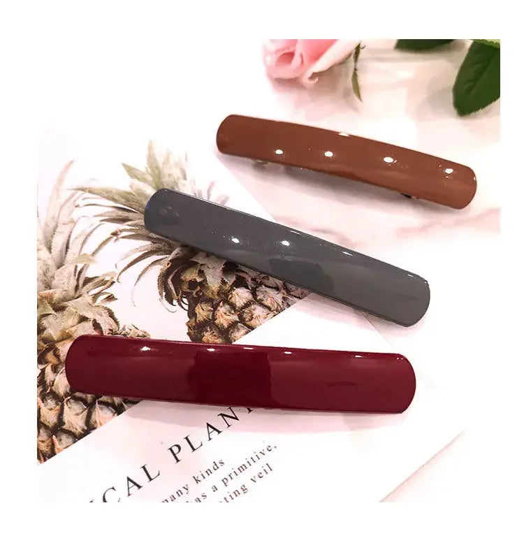 Korean  Morandi Color Spring Hair Clip Women Girls Simple Hairpin Fashion Colorful Matte Barrette Hair Styling Accessories