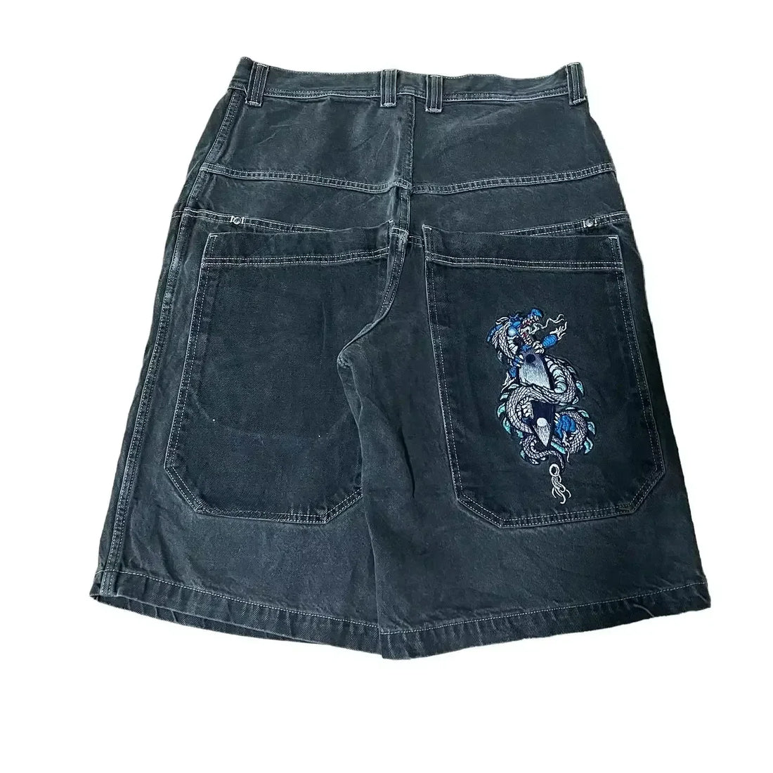 Y2K Baggy Shorts vintage American Streetwear printing Denim Shorts 2000s Hip Hop Men Women Casual Basketball Shorts Streetwear