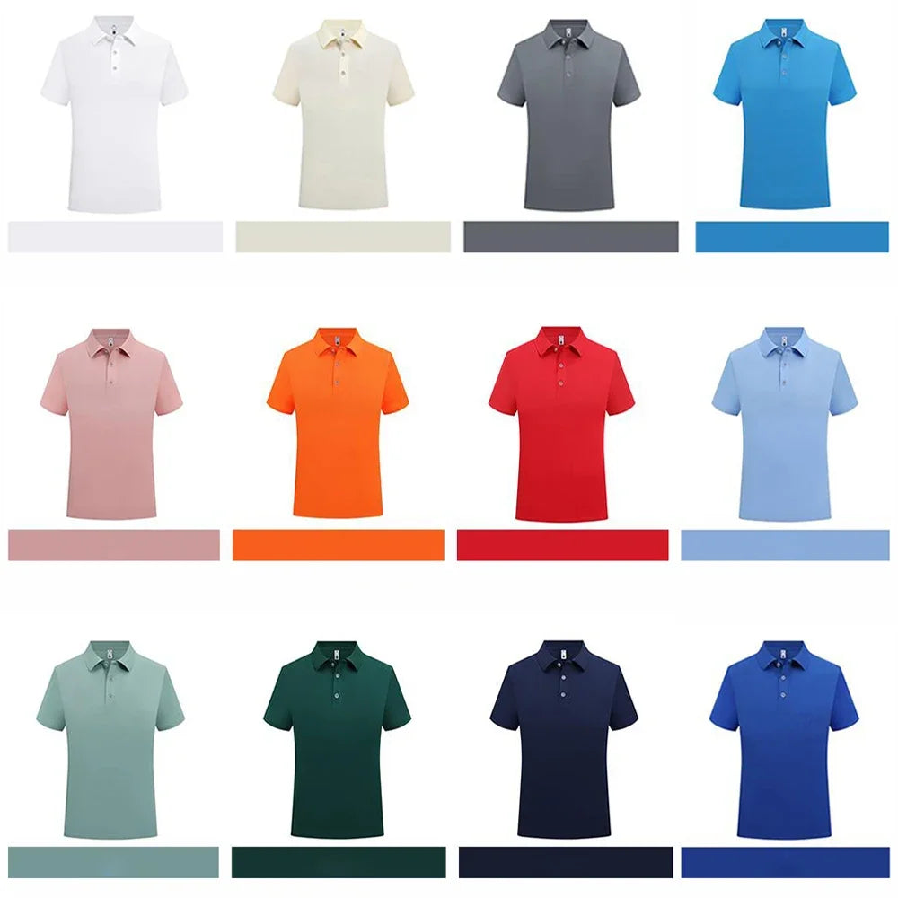 Blank Black Classic Uniform Polo T Shirt Men Wholesale Bulk Summer Formal Collar T-shirt For Men Casual Camiseta Polos De Hombre