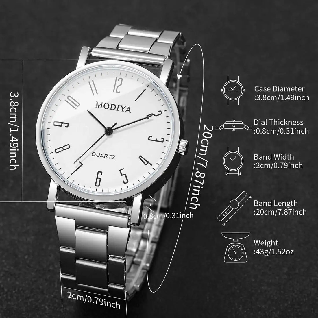 Fashion Men Business Watches Casual Analog Quartz Watch Men's Wristwatch Reloj Hombre（Without Box）