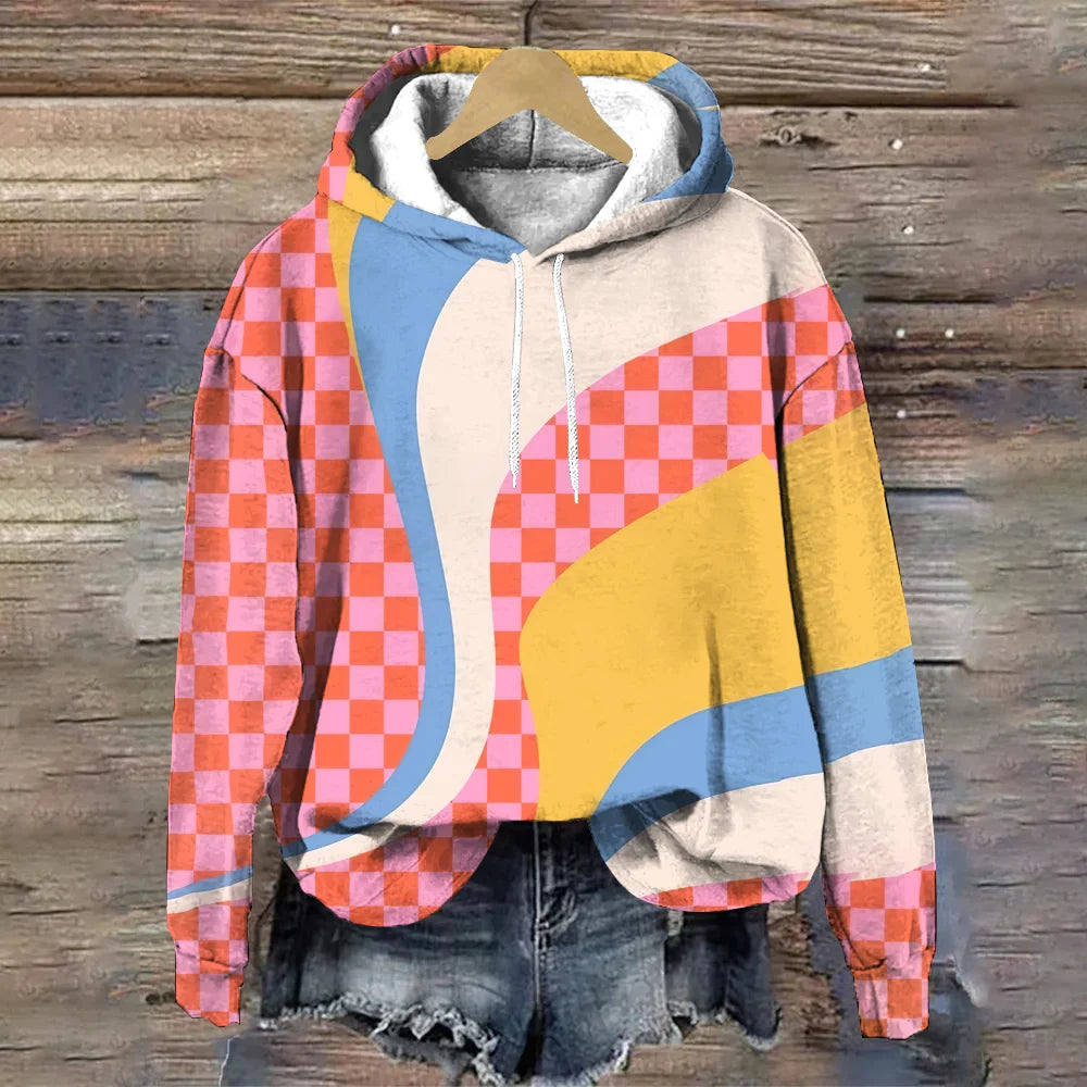 Autumn Colorful Stripes 3D Print Hoodies Women Hooded Sweatshirts Streetwear Y2K Pullover Harajuku Tracksuits Female Clothing