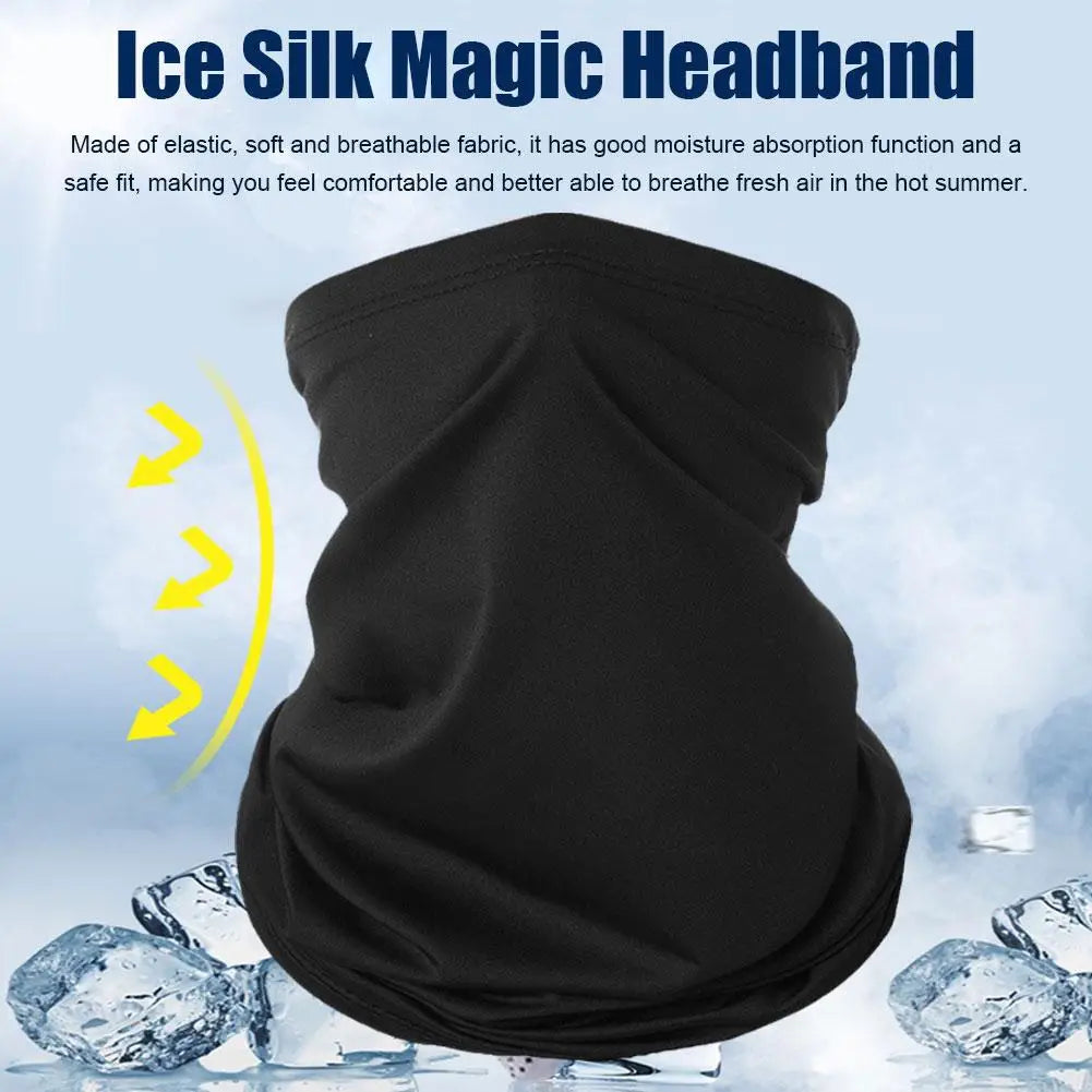 Summer Breathable Cool Mesh Bandana Hiking Hunting Cycling Running Tube Scarf Ski Sports Neck Warmer Half Face Mask Men Women