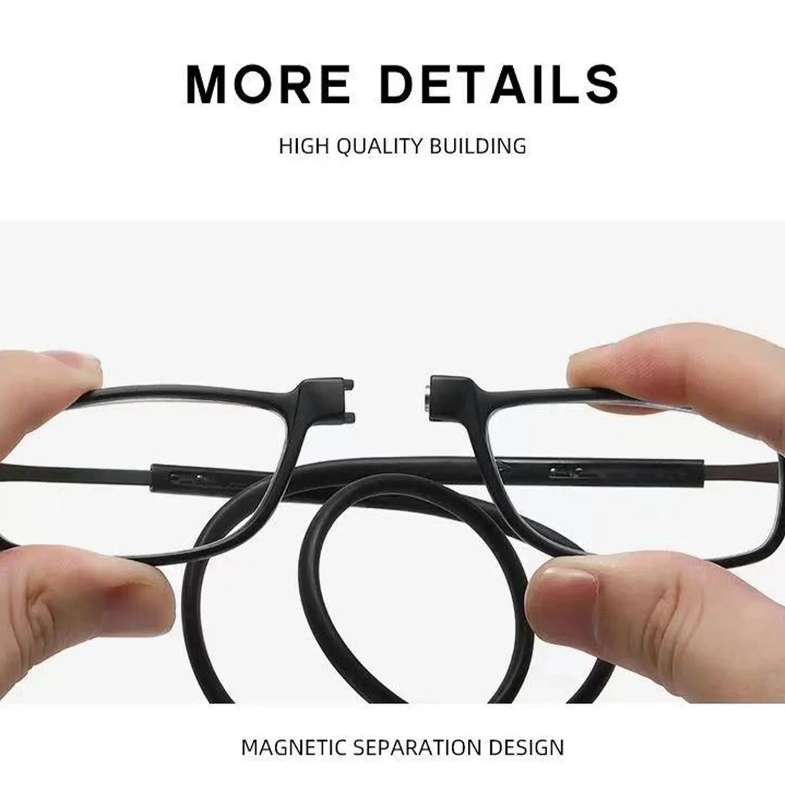 Portable Reading Glasses High Definition Resin Fashion Folding Presbyopic Eyeglasses TR90 Material Flexible Frame Easy to Wear